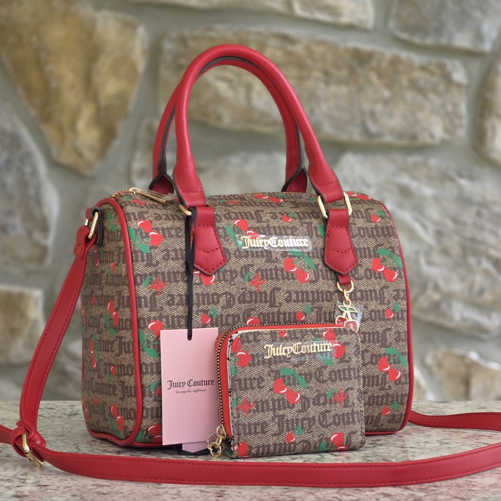 Juicy Couture Cherry Duffle Satchel Set